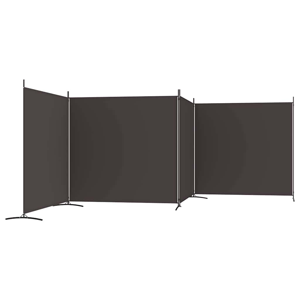 8720287196815_g_en_hd_3 vidaXL 4-Panel Room Divider Brown 698x180 cm Fabric - Image 5
