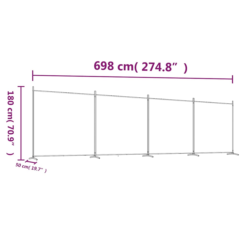 8720287196822_g_en_hd_6 vidaXL 4-Panel Room Divider Anthracite 698x180 cm Fabric - Image 8