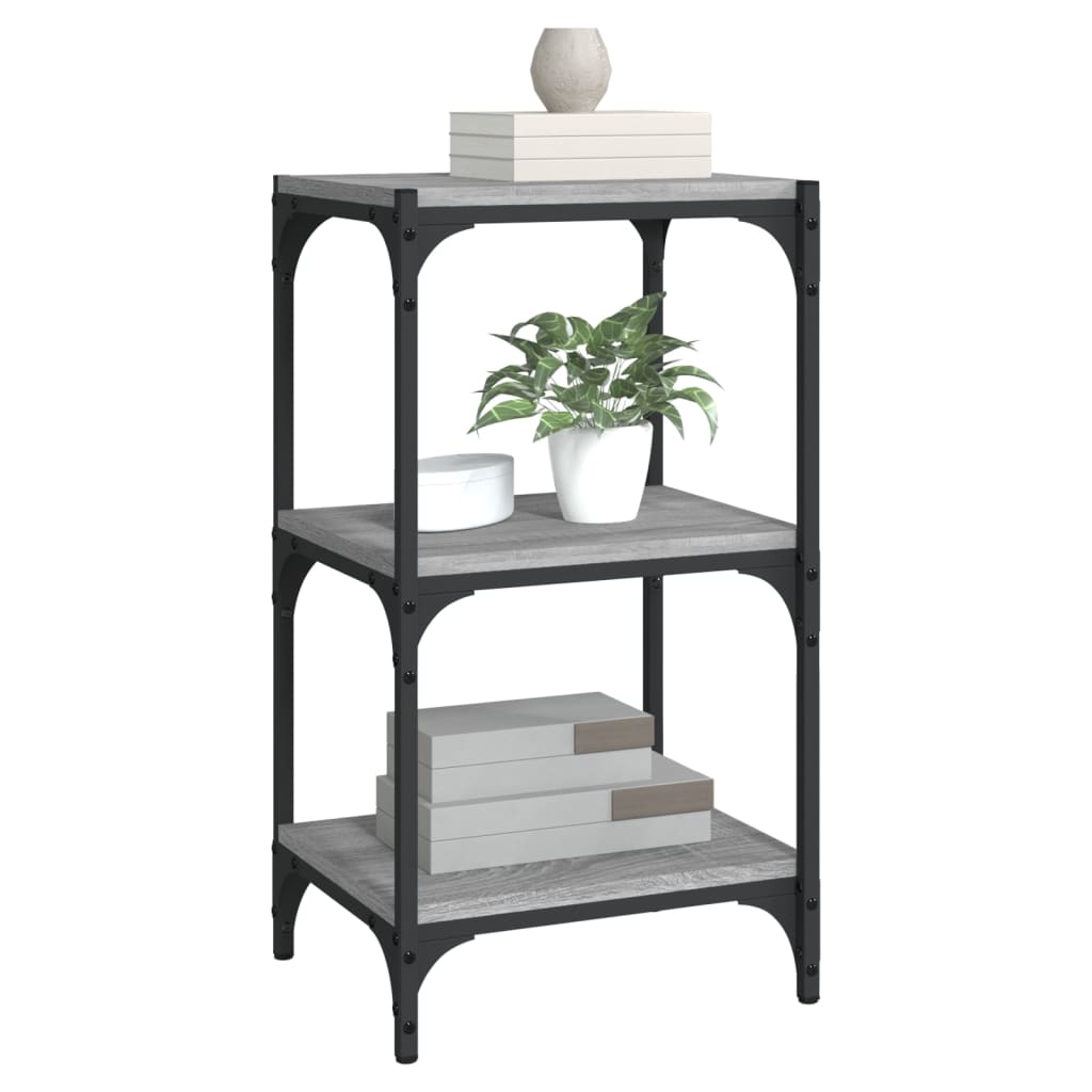 8720287196921_g_en_hd_2 vidaXL Book Cabinet Grey Sonoma 40x33x70.5 cm Engineered Wood and Steel - Image 5