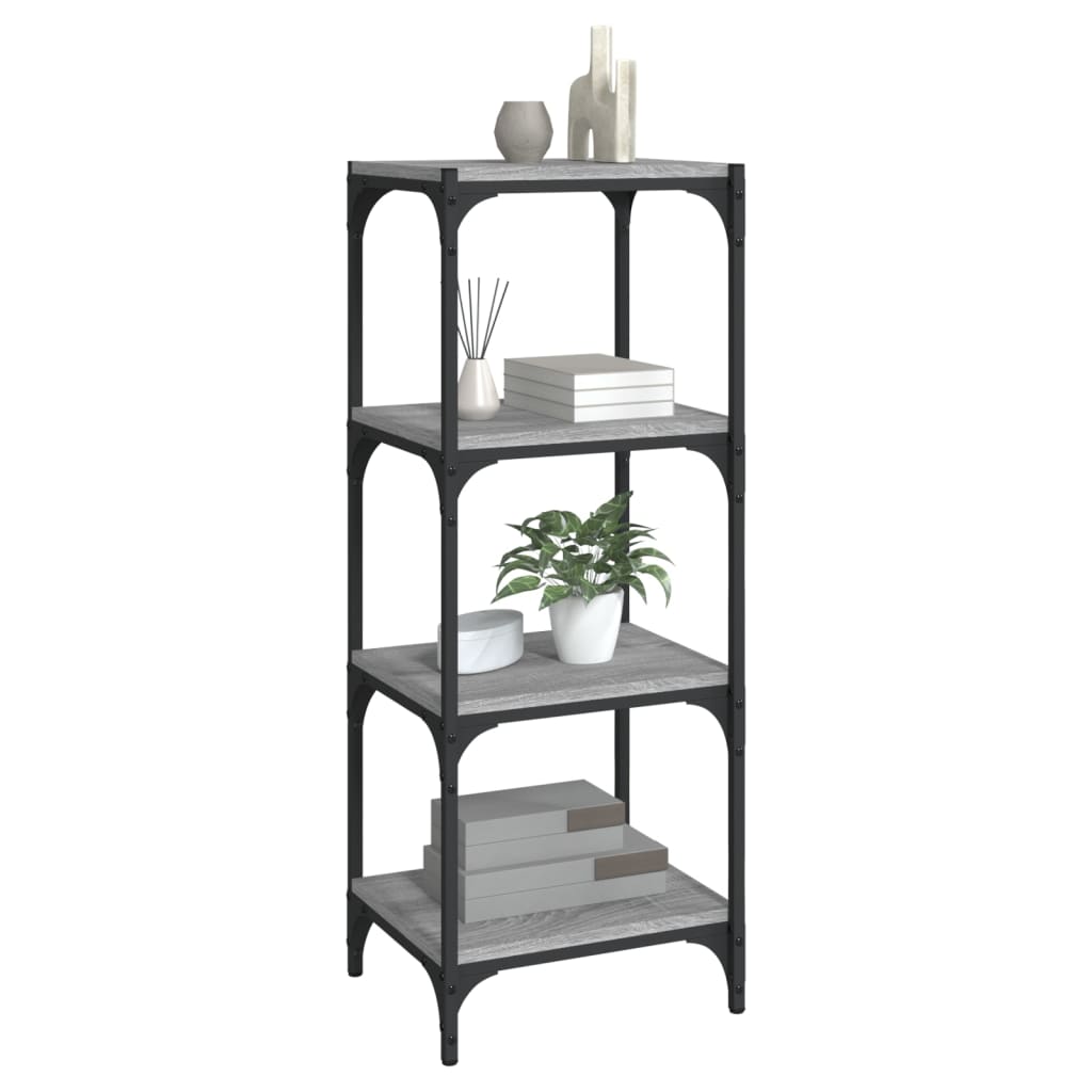 8720287196976_g_en_hd_2 vidaXL Book Cabinet Grey Sonoma 40x33x100 cm Engineered Wood and Steel - Image 5