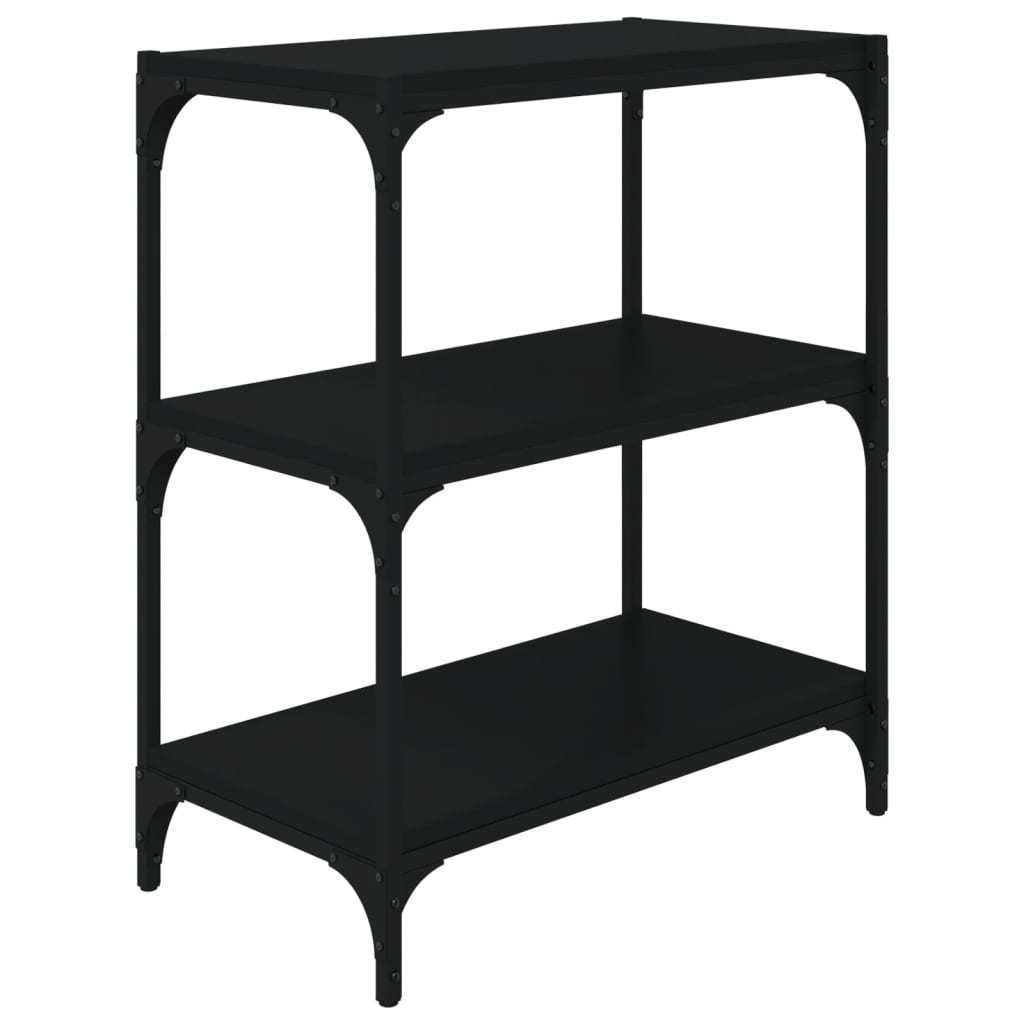 8720287197041_a_en_hd_1 vidaXL Book Cabinet Black 60x33x70.5 cm Engineered Wood and Steel - Image 2