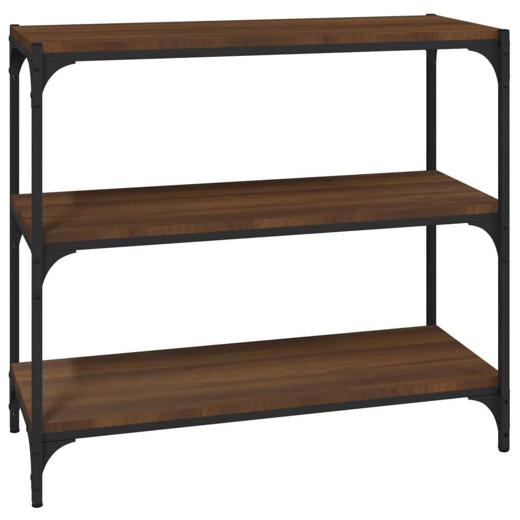 8720287197232_a_en_hd_1 vidaXL Book Cabinet Brown Oak 80x33x70.5 cm Engineered Wood and Steel - Image 2