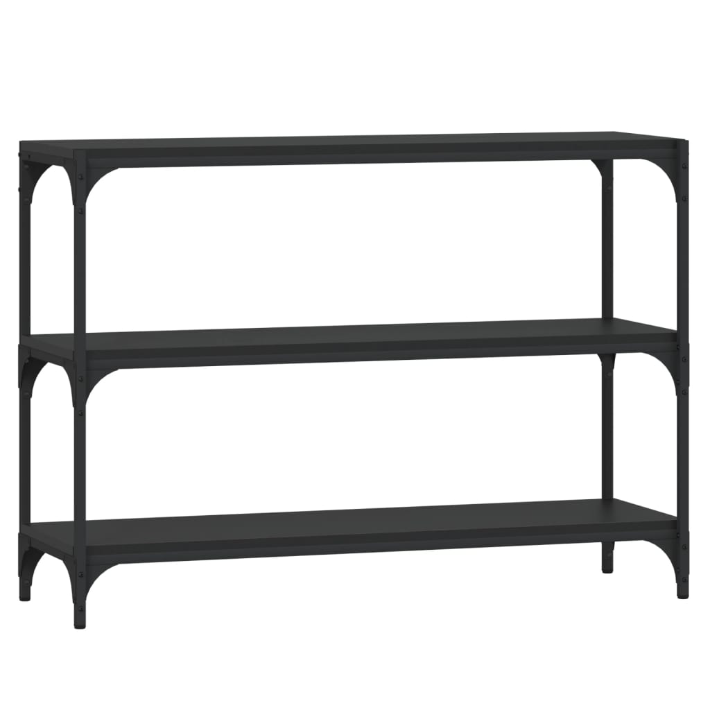 8720287197348_a_en_hd_1 vidaXL Book Cabinet Black 100x33x70.5 cm Engineered Wood and Steel - Image 2