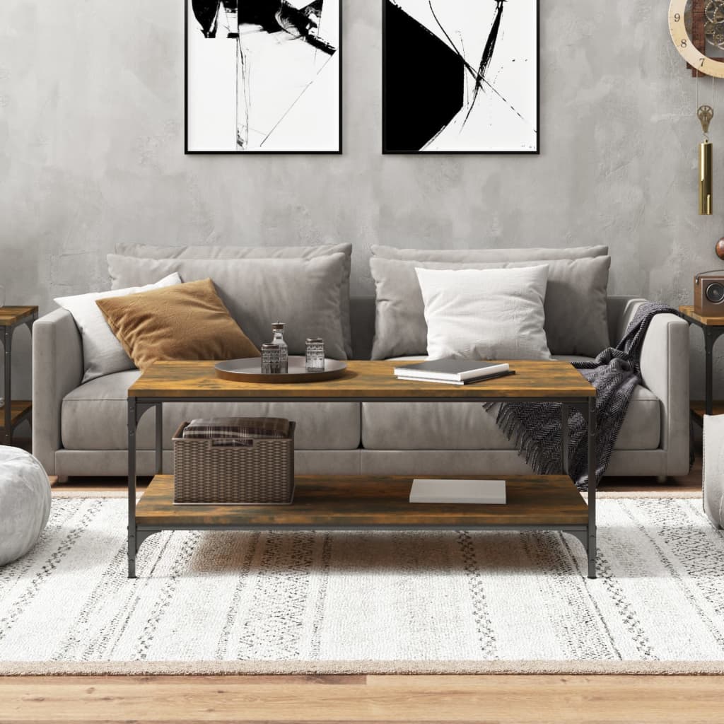 8720287197461_g_en_hd_1 vidaXL Coffee Table Smoked Oak 100x50x40 cm Engineered Wood - Image 3