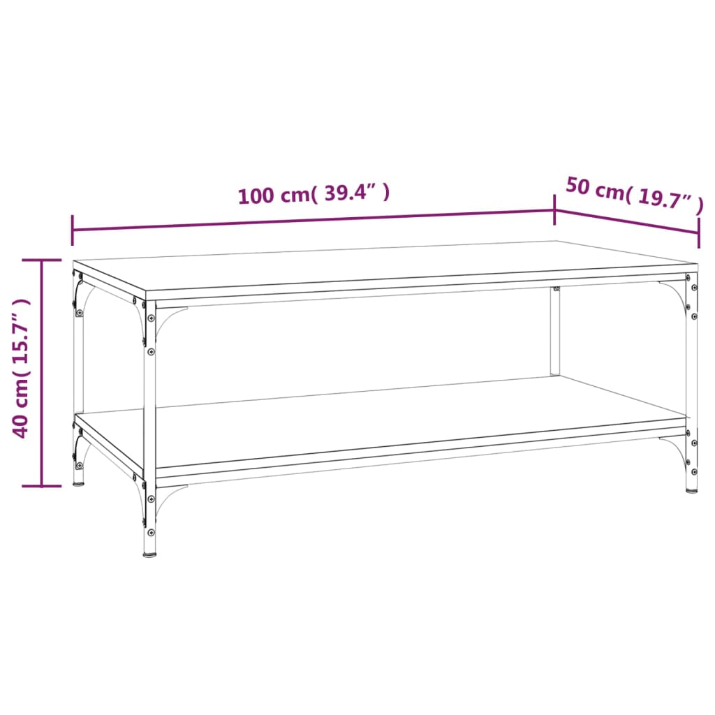 8720287197461_g_en_hd_6 vidaXL Coffee Table Smoked Oak 100x50x40 cm Engineered Wood - Image 8