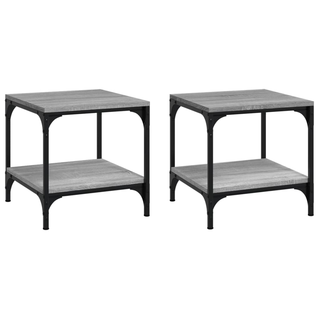 8720287197669_a_en_hd_1 vidaXL Side Tables 2 pcs Grey Sonoma 40x40x40 cm Engineered Wood - Image 2