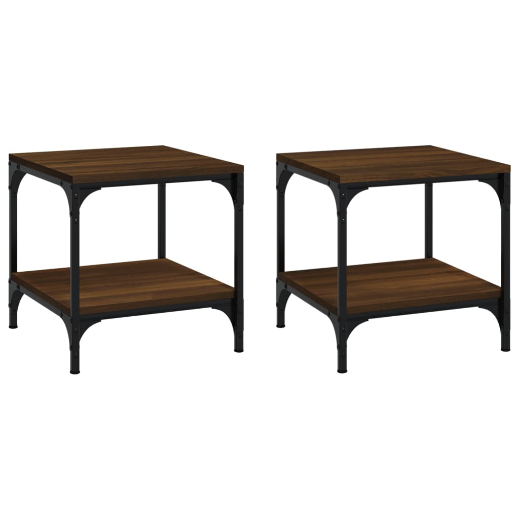 8720287197683_a_en_hd_1 vidaXL Side Tables 2 pcs Brown Oak 40x40x40 cm Engineered Wood - Image 2