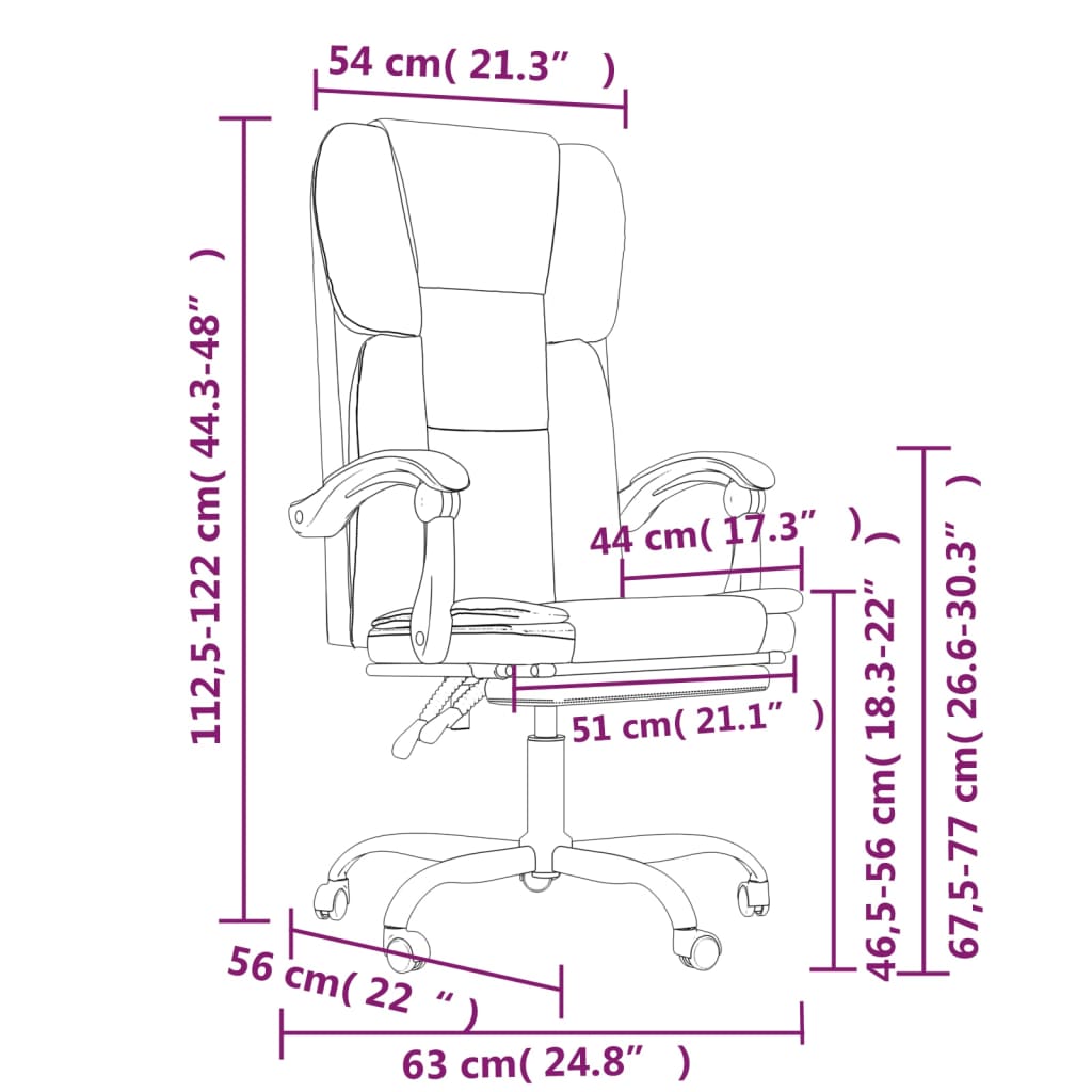 8720287200550_g_en_hd_9 vidaXL Reclining Office Chair Black Faux Leather - Image 11