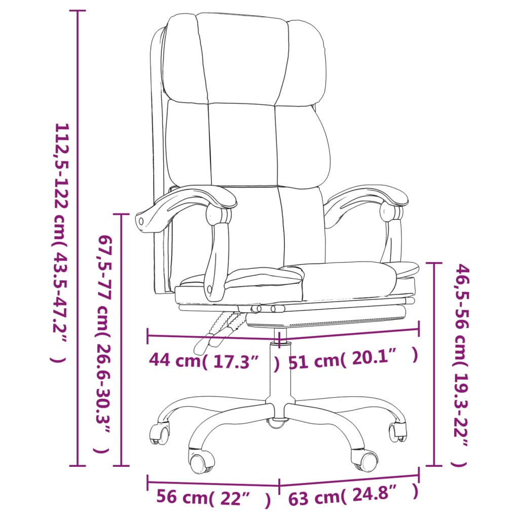 8720287200659_g_en_hd_9 vidaXL Reclining Office Chair Black Faux Leather - Image 11