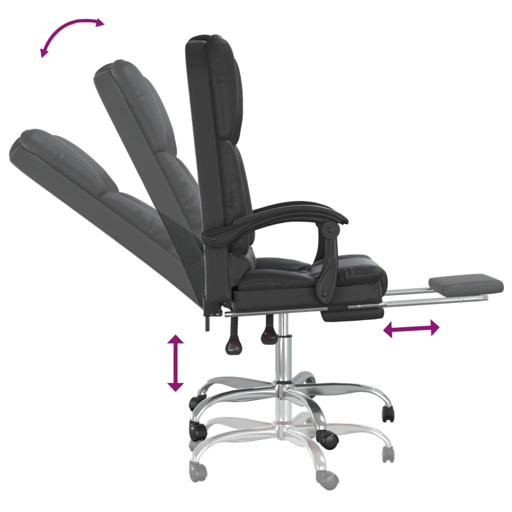 8720287201137_g_en_hd_6 vidaXL Massage Reclining Office Chair Black Faux Leather - Image 8