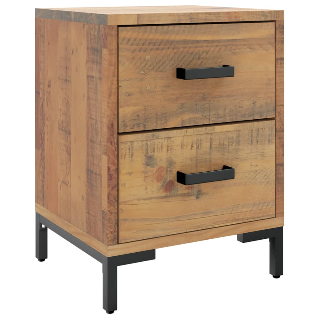 8720287202639_a_en_hd_1 vidaXL Bedside Cabinet Brown 36x30x45 cm Solid Pinewood - Image 2