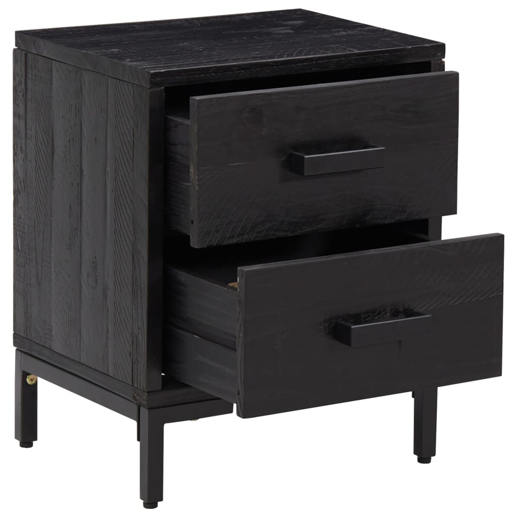 8720287202646_g_en_hd_2 vidaXL Bedside Cabinet Black 36x30x45 cm Solid Pinewood - Image 4