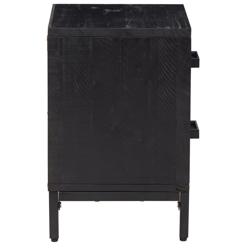 8720287202646_g_en_hd_3 vidaXL Bedside Cabinet Black 36x30x45 cm Solid Pinewood - Image 5