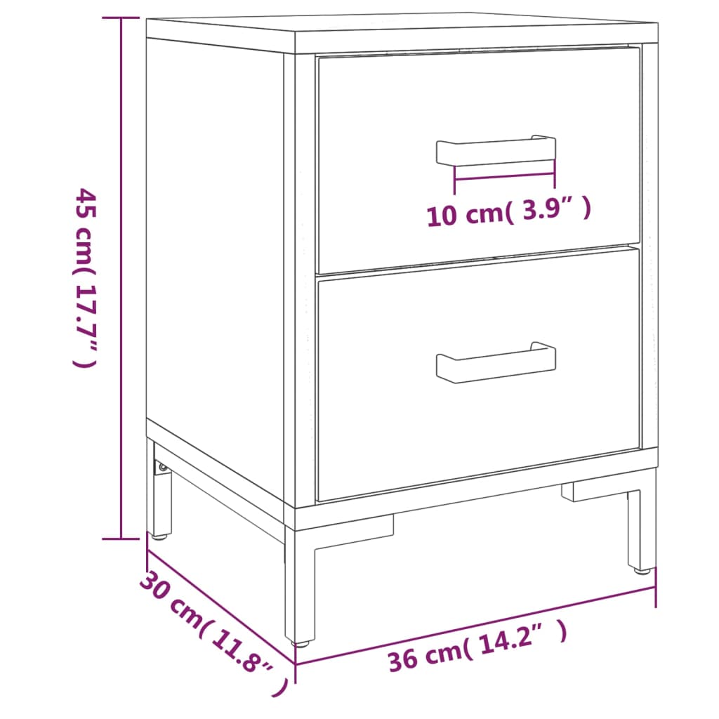 8720287202646_g_en_hd_7 vidaXL Bedside Cabinet Black 36x30x45 cm Solid Pinewood - Image 9