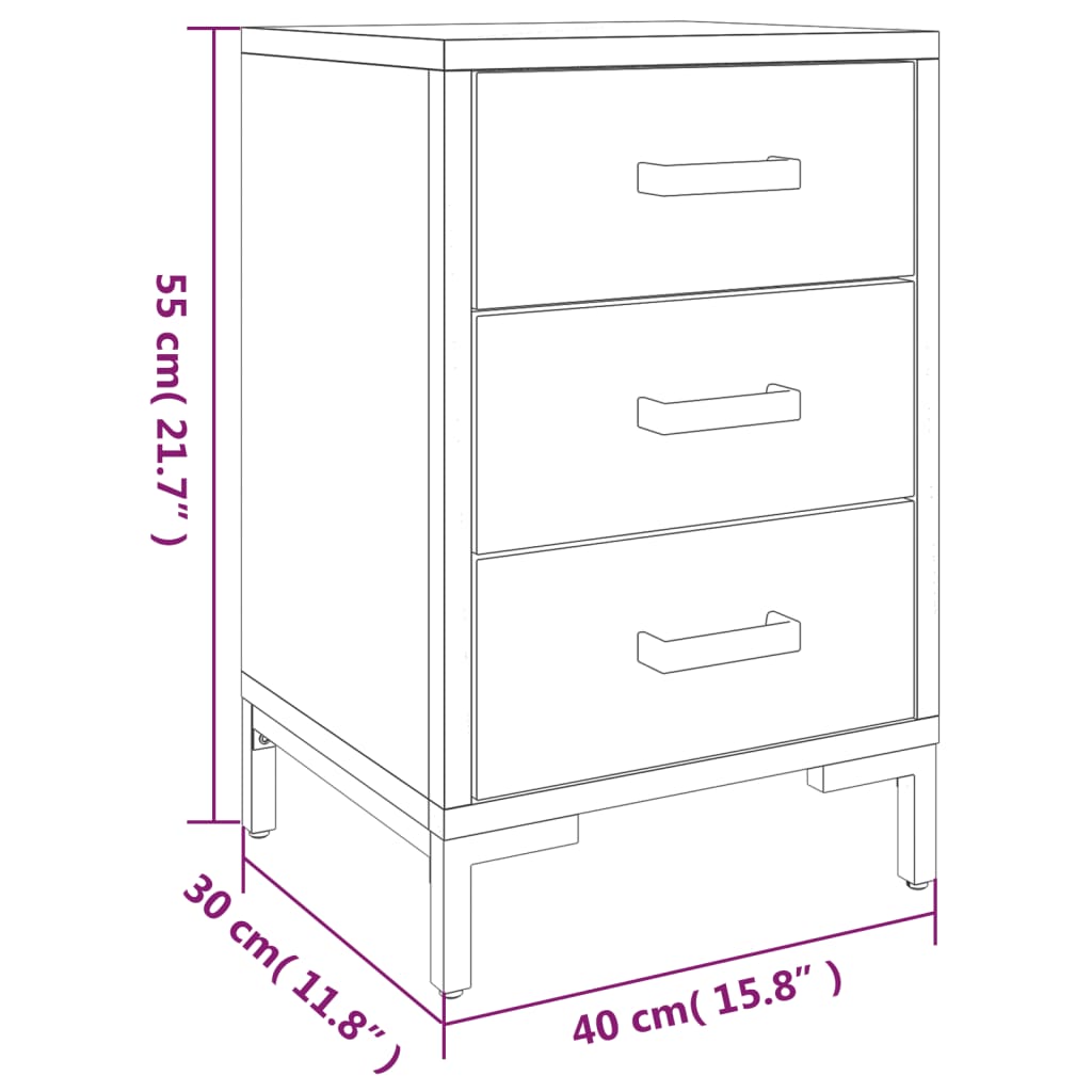 8720287202660_g_en_hd_7 vidaXL Bedside Cabinet Black 40x30x55 cm Solid Pinewood - Image 10