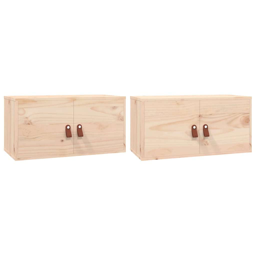8720287204510_a_en_hd_1 vidaXL Wall Cabinets 2 pcs 60x30x30 cm Solid Wood Pine - Image 2