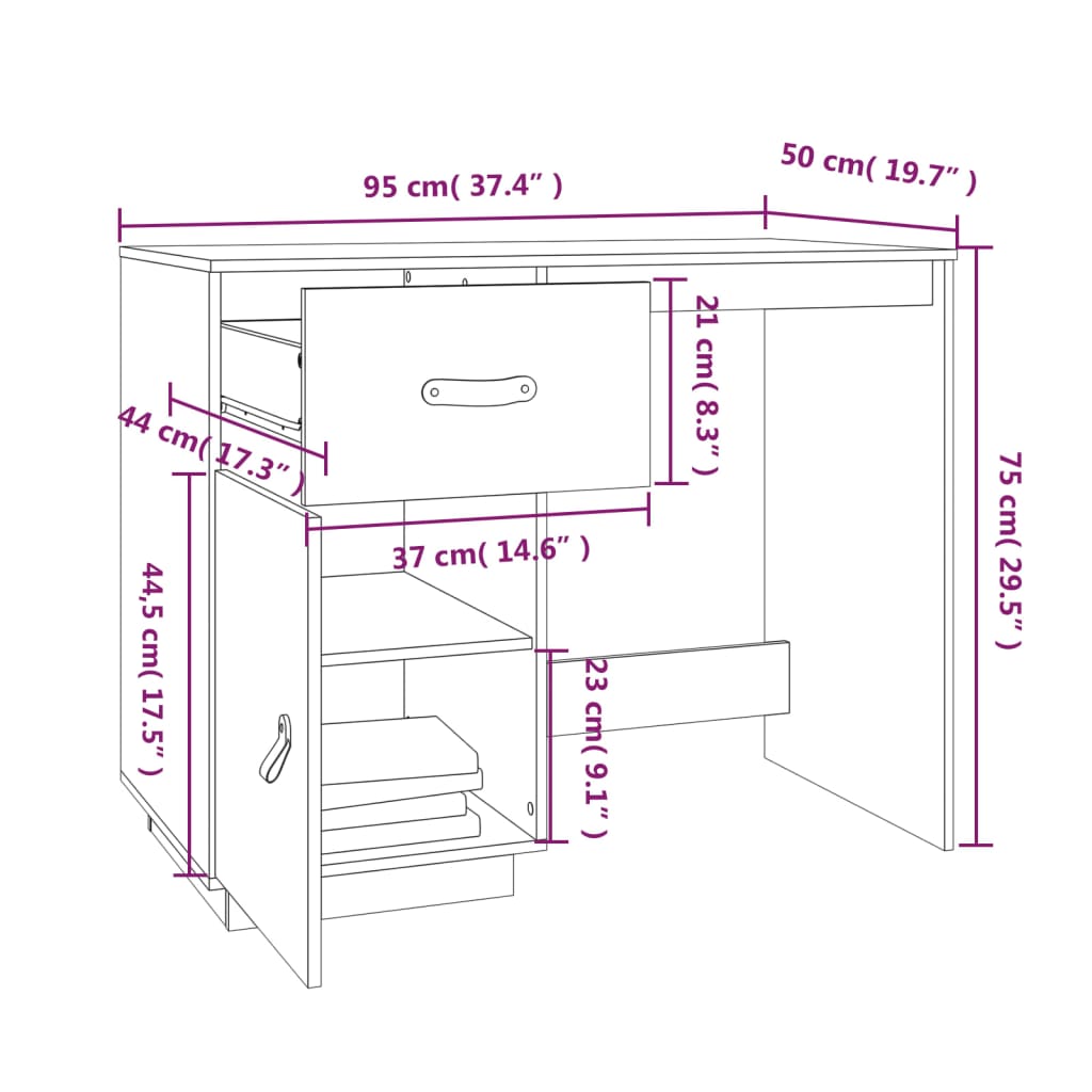 8720287204954_g_en_hd_7 vidaXL Desk 95x50x75 cm Solid Wood Pine - Image 10