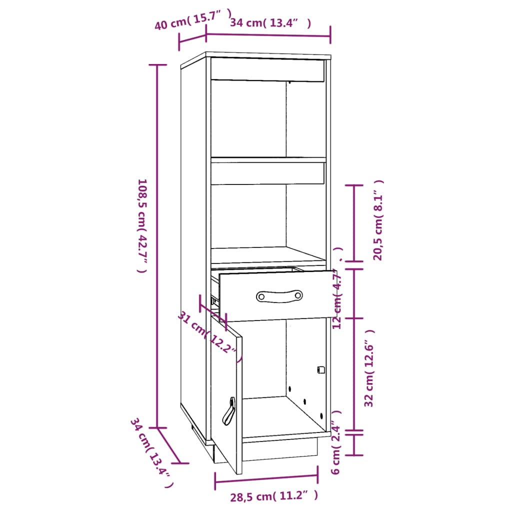 8720287205456_g_en_hd_8 vidaXL Highboard 34x40x108.5 cm Solid Wood Pine - Image 11