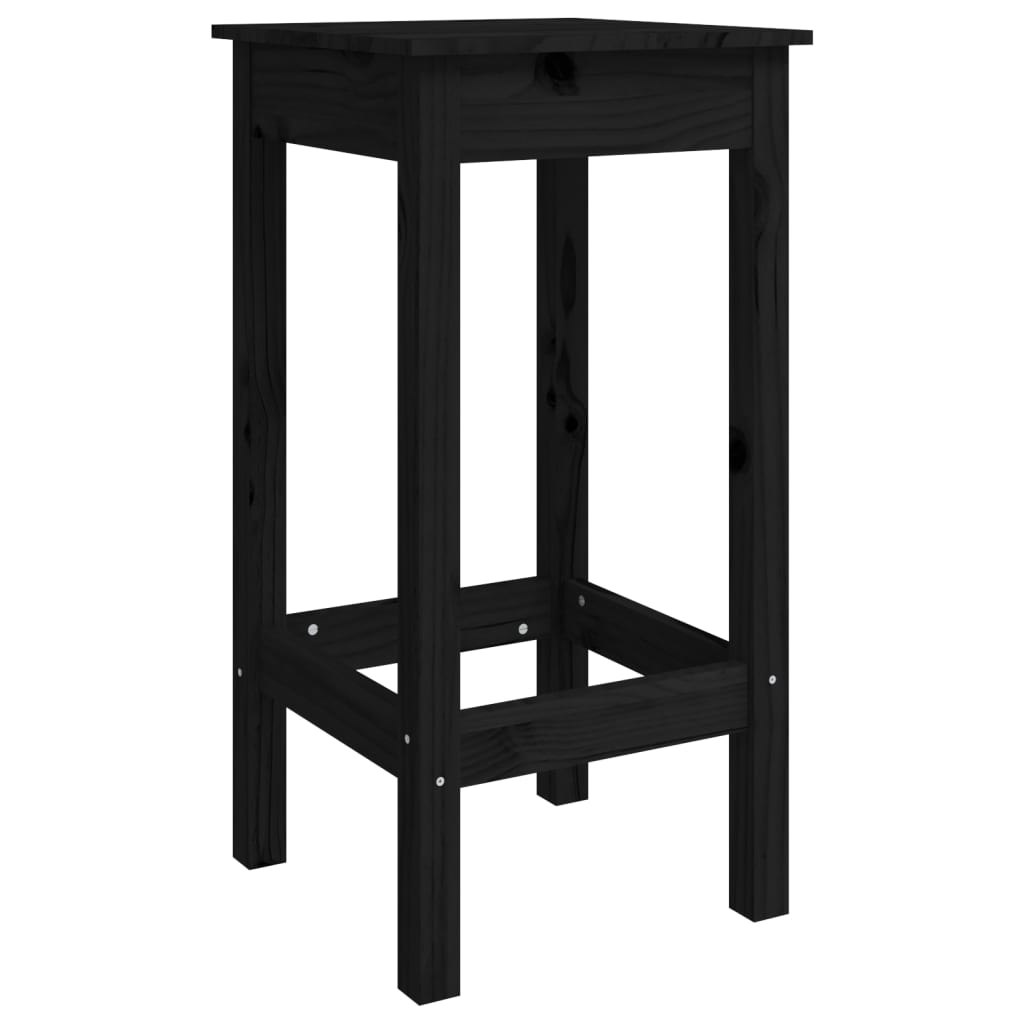 8720287206385_g_en_hd_1 vidaXL Bar Chairs 2 pcs Black 40x40x78 cm Solid Wood Pine - Image 3