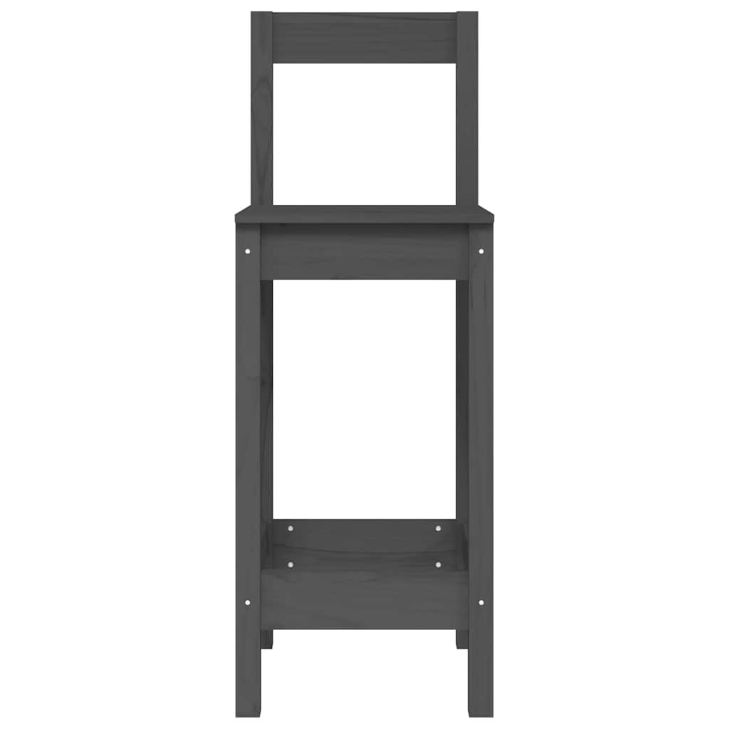 8720287206415_g_en_hd_2 vidaXL Bar Chairs 2 pcs Grey 40x41.5x112 cm Solid Wood Pine - Image 4