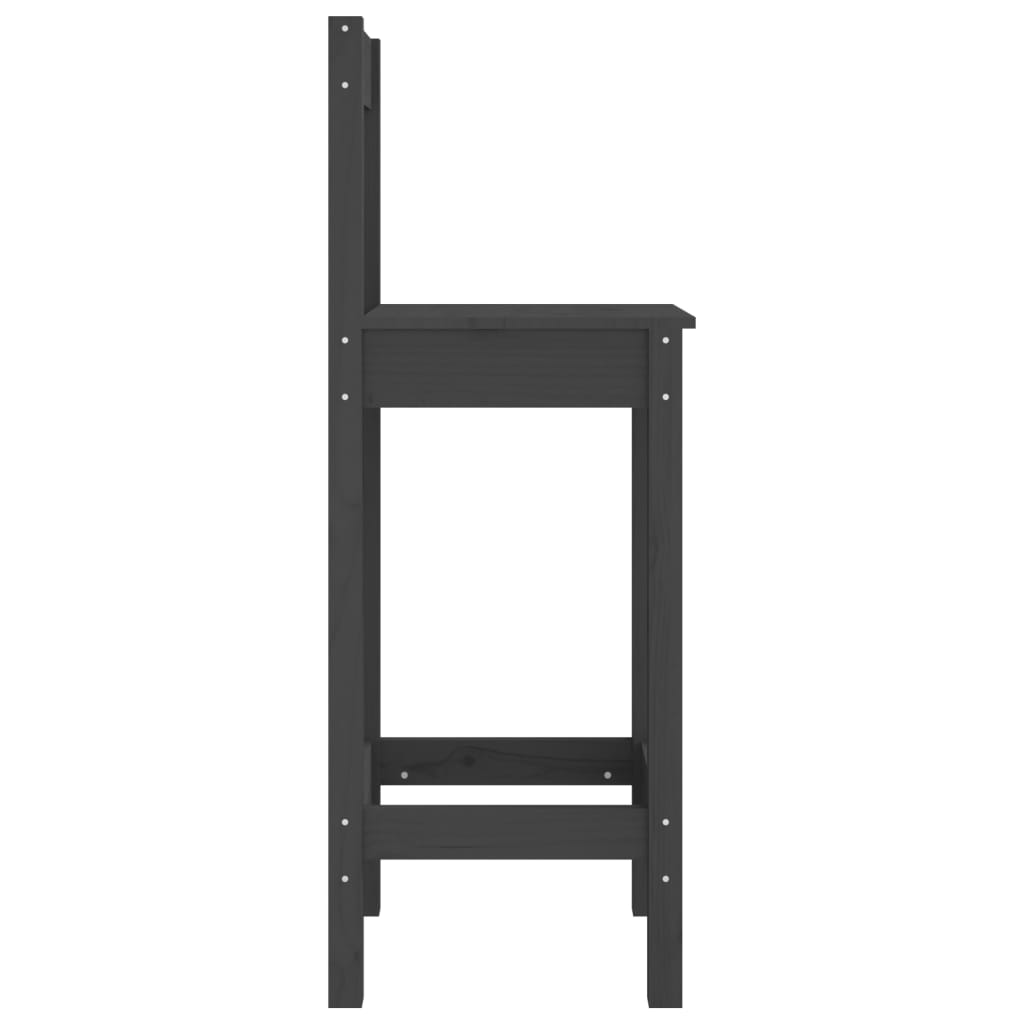 8720287206415_g_en_hd_3 vidaXL Bar Chairs 2 pcs Grey 40x41.5x112 cm Solid Wood Pine - Image 5