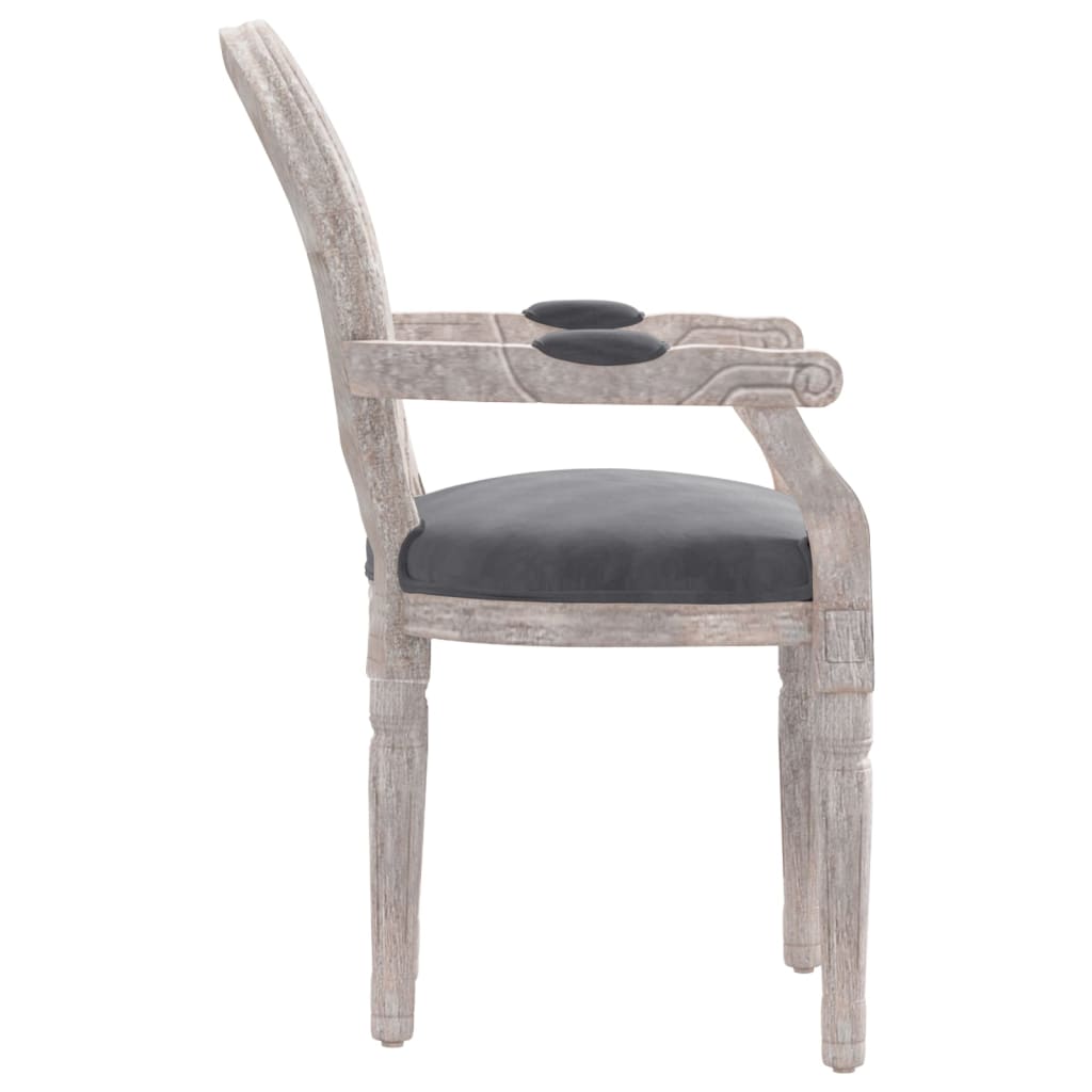 8720287212294_g_en_hd_2 vidaXL Dining Chair Dark Grey 54x56x96.5 cm Velvet - Image 4