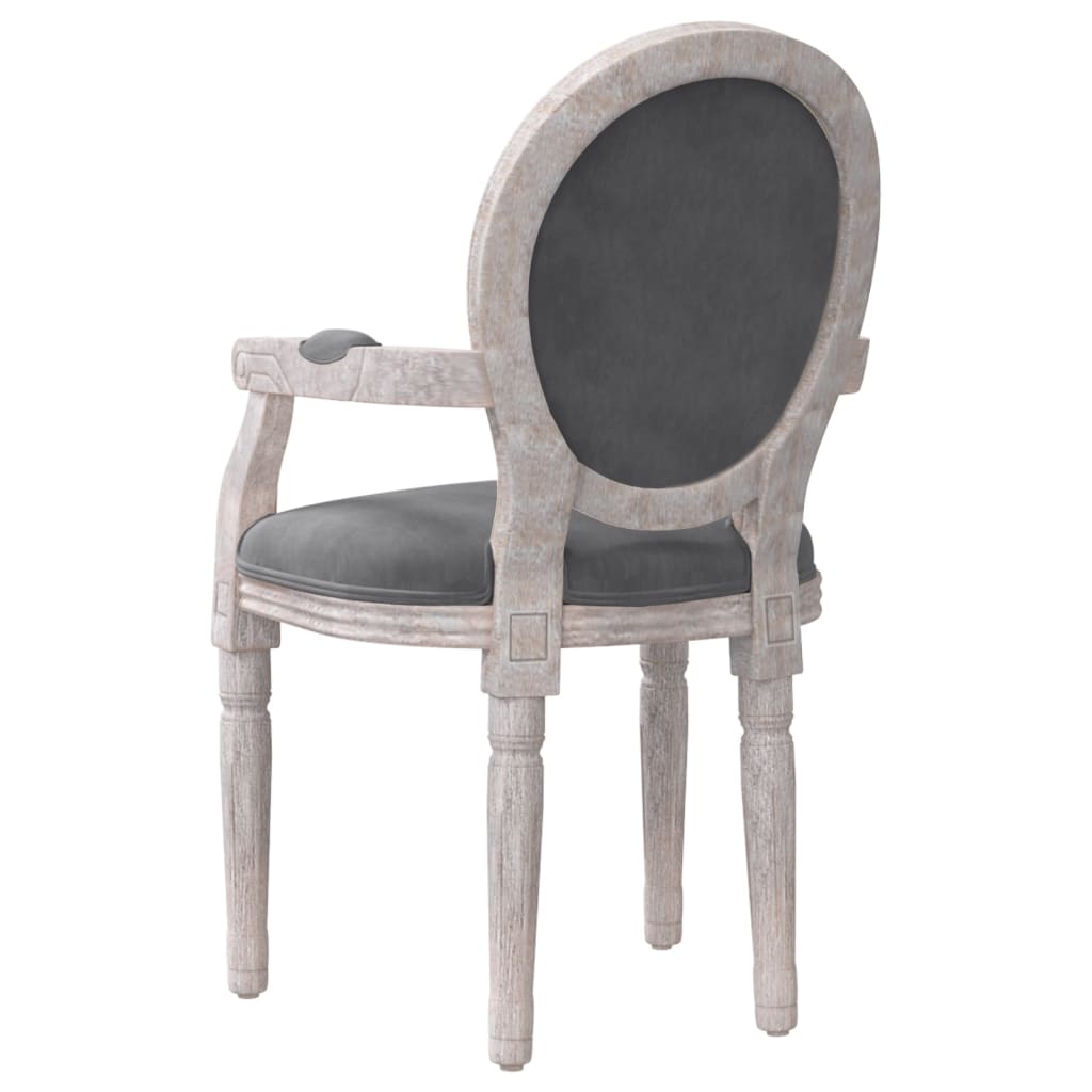 8720287212294_g_en_hd_3 vidaXL Dining Chair Dark Grey 54x56x96.5 cm Velvet - Image 5