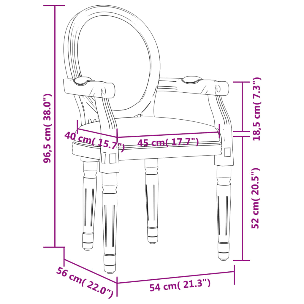 8720287212294_g_en_hd_6 vidaXL Dining Chair Dark Grey 54x56x96.5 cm Velvet - Image 8
