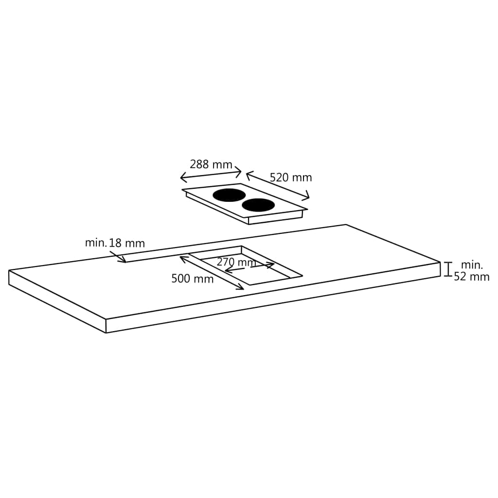 8720287212744_g_en_hd_4 vidaXL Ceramic Hob with 2 Burners Touch Control 3000 W - Image 5