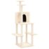 vidaXL Cat Tree with Sisal Scratching Posts Cream 144.5 cm - Image 2