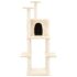 vidaXL Cat Tree with Sisal Scratching Posts Cream 144.5 cm - Image 3