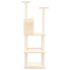 vidaXL Cat Tree with Sisal Scratching Posts Cream 144.5 cm - Image 4
