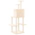 vidaXL Cat Tree with Sisal Scratching Posts Cream 144.5 cm - Image 5