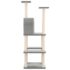 vidaXL Cat Tree with Sisal Scratching Posts Light Grey 144.5 cm - Image 4