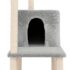 vidaXL Cat Tree with Sisal Scratching Posts Light Grey 144.5 cm - Image 6
