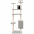 vidaXL Cat Tree with Sisal Scratching Posts Light Grey 162 cm - Image 3