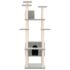 vidaXL Cat Tree with Sisal Scratching Posts Light Grey 162 cm - Image 4