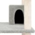vidaXL Cat Tree with Sisal Scratching Posts Light Grey 162 cm - Image 6