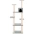 vidaXL Cat Tree with Sisal Scratching Posts Light Grey 153 cm - Image 3