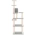 vidaXL Cat Tree with Sisal Scratching Posts Light Grey 153 cm - Image 4