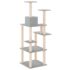 vidaXL Cat Tree with Sisal Scratching Posts Light Grey 153 cm - Image 5