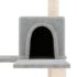 vidaXL Cat Tree with Sisal Scratching Posts Light Grey 153 cm - Image 6