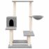 vidaXL Cat Tree with Sisal Scratching Posts Light Grey 94.5 cm - Image 3