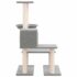 vidaXL Cat Tree with Sisal Scratching Posts Light Grey 94.5 cm - Image 4