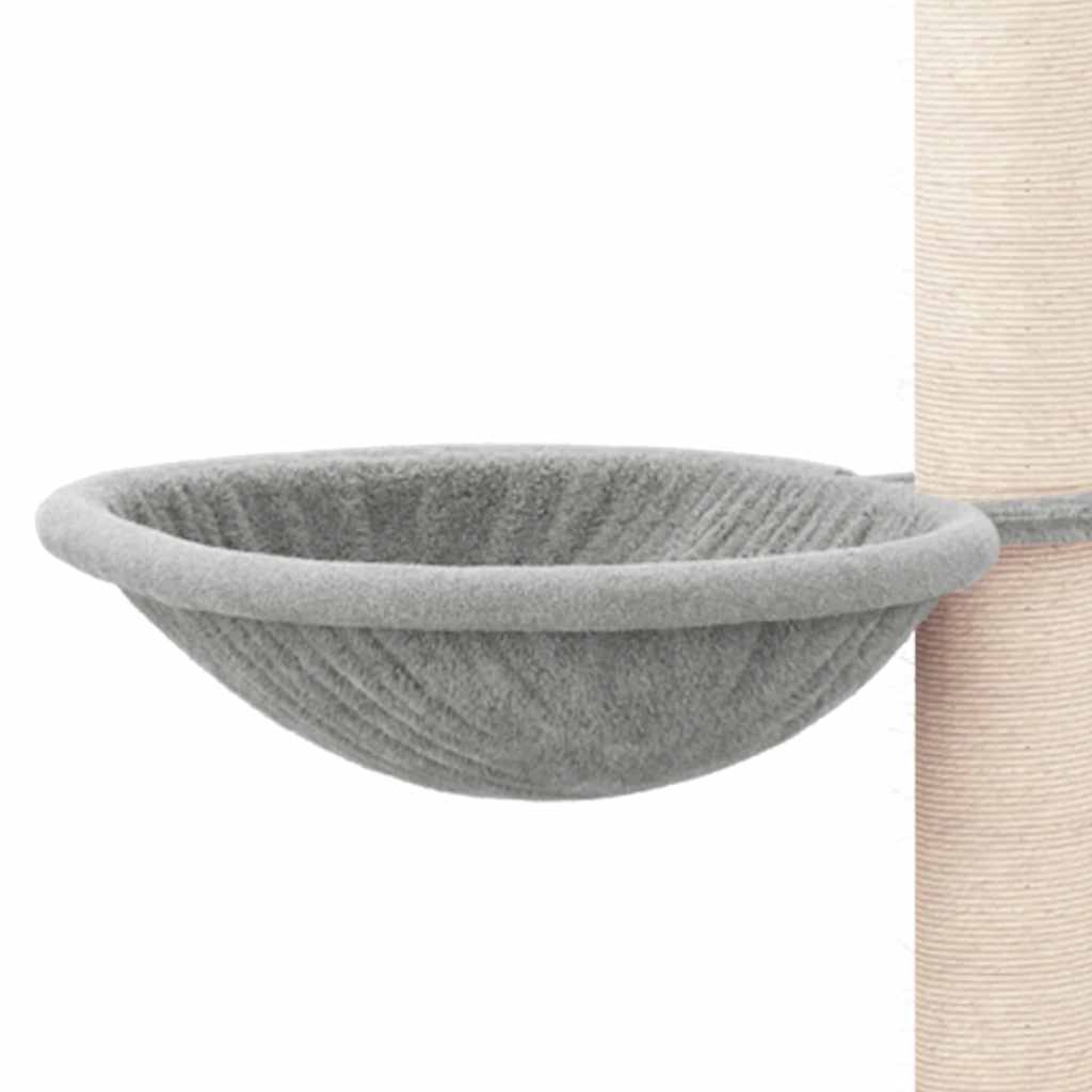 8720287213536_g_en_hd_4 vidaXL Cat Tree with Sisal Scratching Posts Light Grey 94.5 cm - Image 6