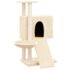 vidaXL Cat Tree with Sisal Scratching Posts Cream 96 cm - Image 2