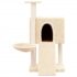 vidaXL Cat Tree with Sisal Scratching Posts Cream 96 cm - Image 3