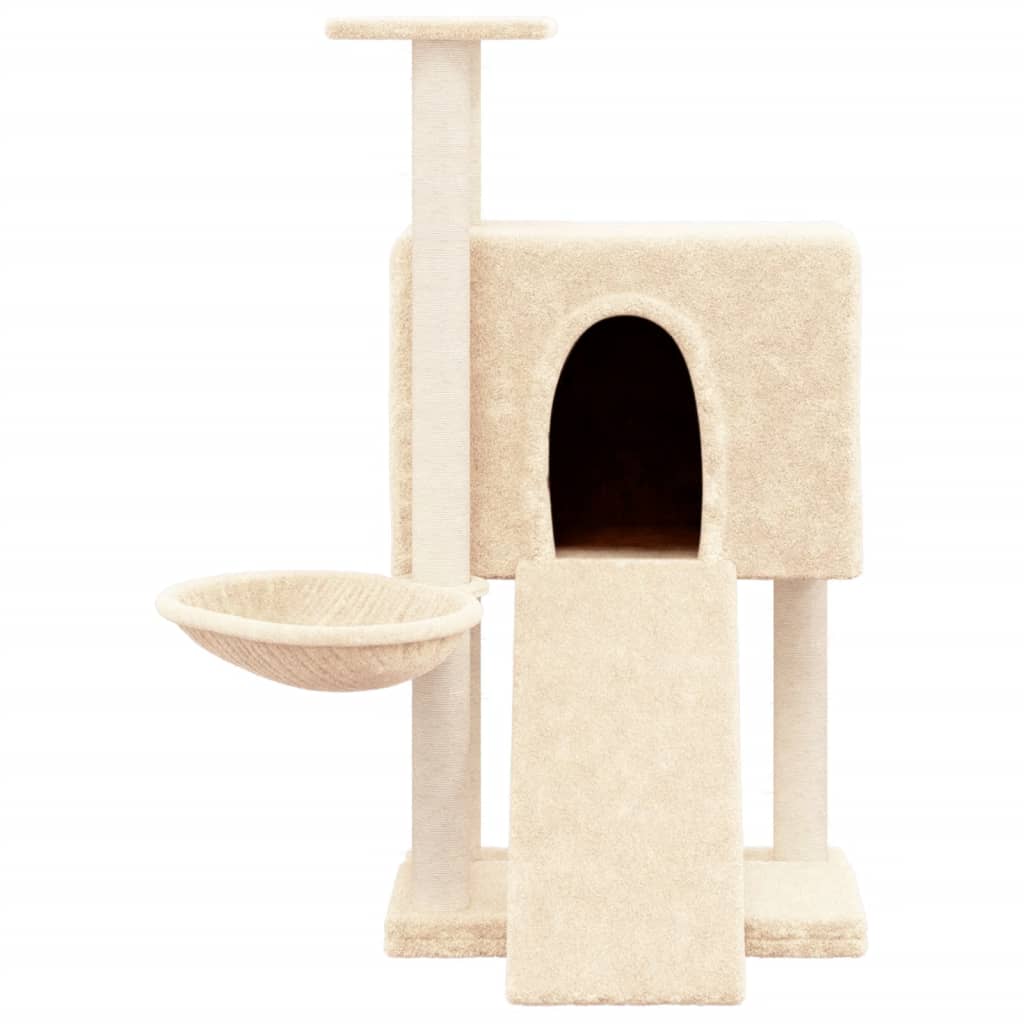 8720287213581_g_en_hd_1 vidaXL Cat Tree with Sisal Scratching Posts Cream 96 cm - Image 3