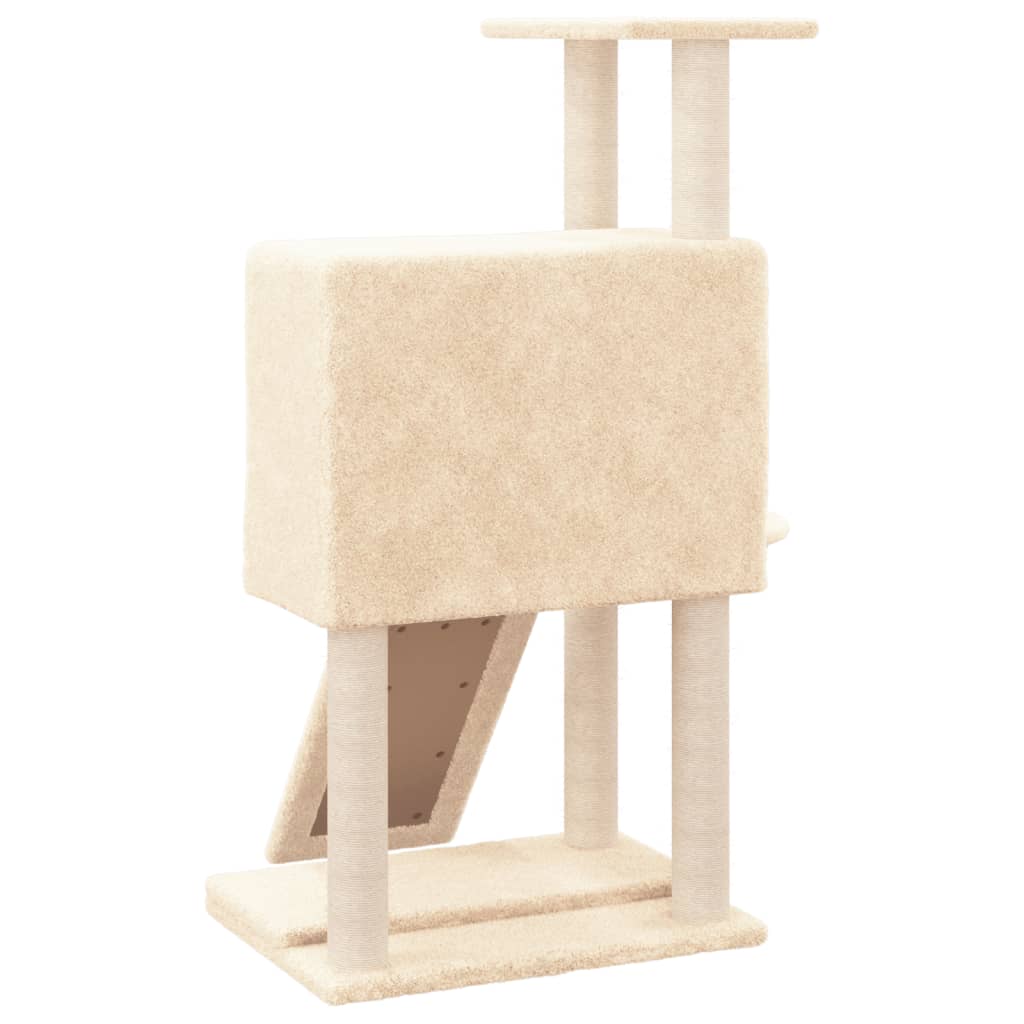 8720287213581_g_en_hd_3 vidaXL Cat Tree with Sisal Scratching Posts Cream 96 cm - Image 5