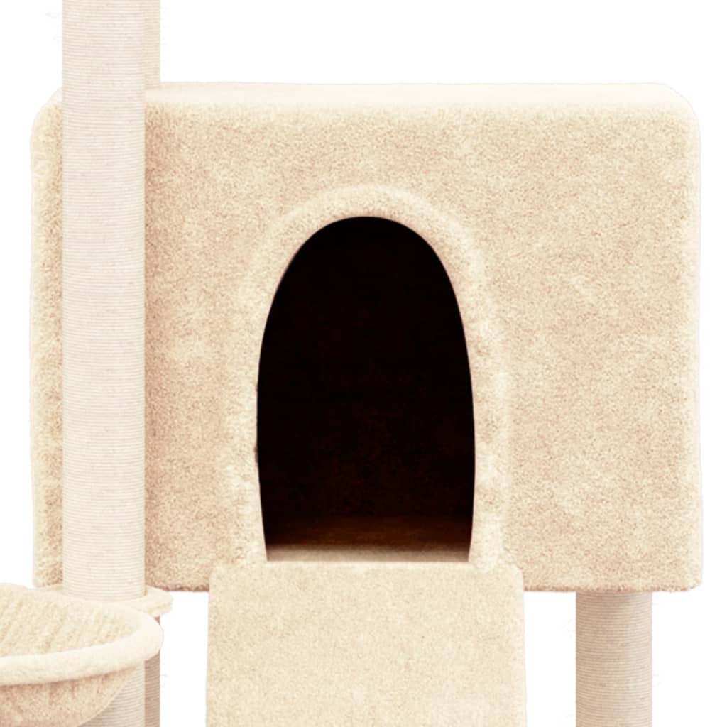 8720287213581_g_en_hd_4 vidaXL Cat Tree with Sisal Scratching Posts Cream 96 cm - Image 6